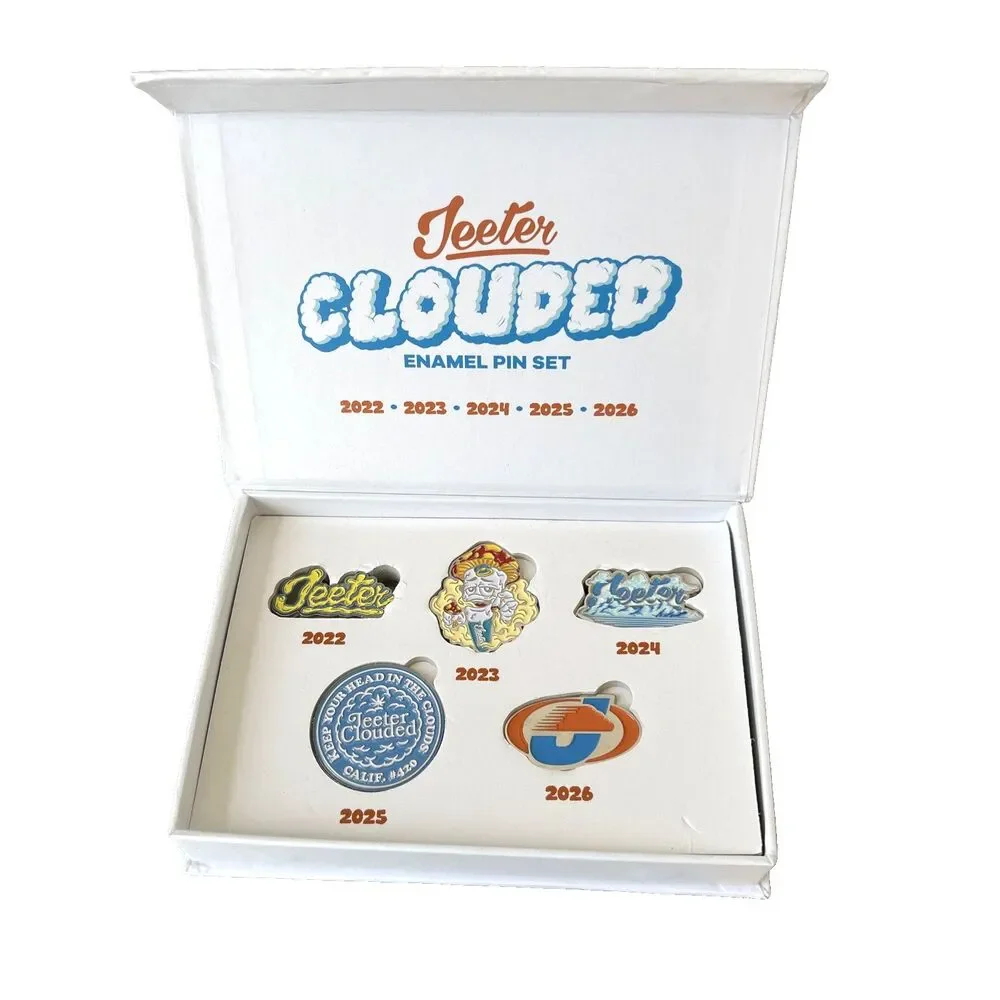 Jeeter 2022 to 2026 Clouded Enamel Pin Set Collector Edition New in Box